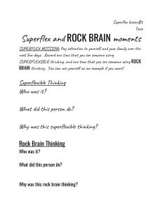 Superflex and ROCK BRAIN Worksheet