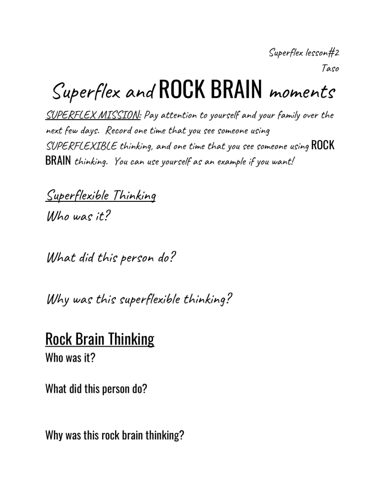 rock brain and superflex