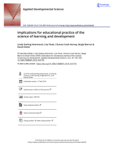 Science of Learning & Development in Education