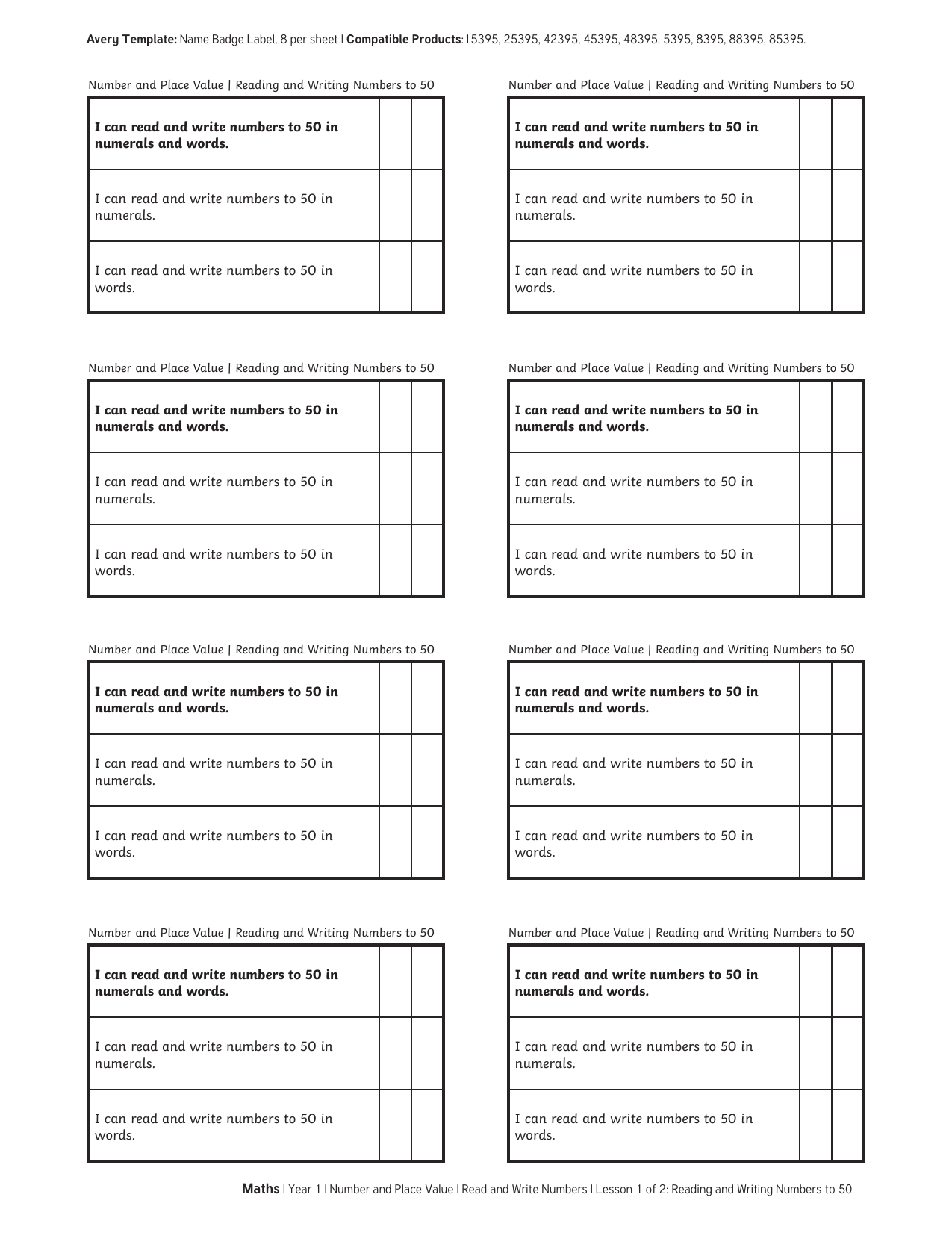 success-criteria-grids-reading-and-writing-numbers-to-50