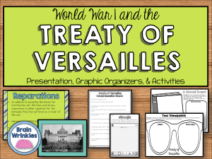 WWI and the Treaty of Versailles