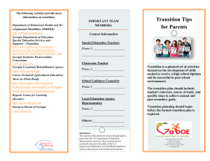 Transition Tips for Parents 8-16