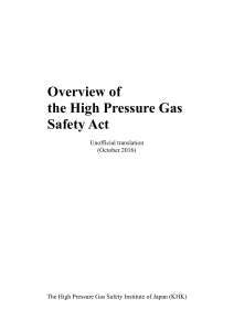 High Pressure Gas Safety Act Overview (Japan)