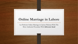 Proceed Online Marriage in Pakistan With Legal Way