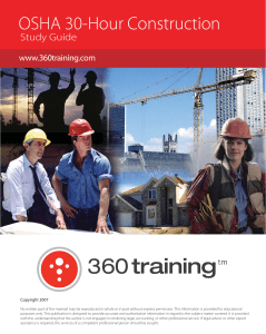 OSHA 30-Hour OSHA Construction 360training
