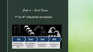 1st to 4th industrial revolution