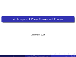 4. Analysis of Plane Trusses and Frames