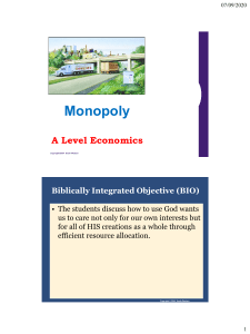 Monopoly market Handout
