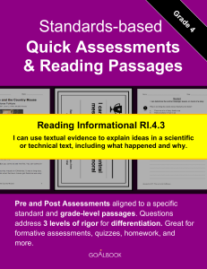 Goalbook Pathways - Reading Quick Assessment  RI.4.3 #2