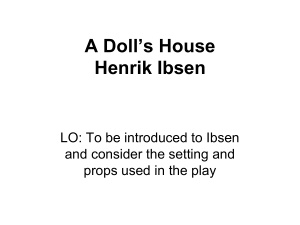 A Doll’s House Lesson One