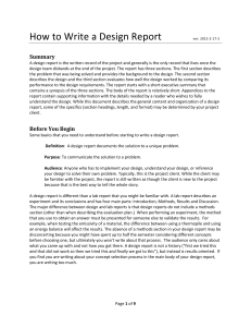 How-to-write-a-Design-Report