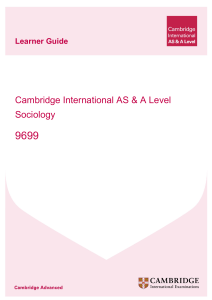 Learners Guide for Cambridge AS and A Level Sociology 9699