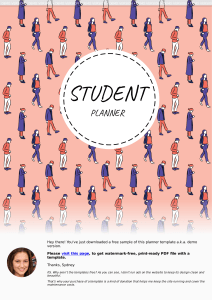 Student Planner Template 2020-2021