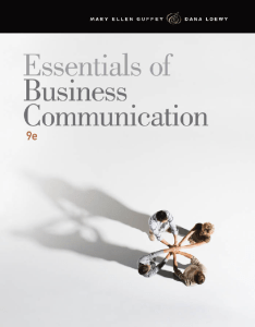 Essentials of business Communication 9e