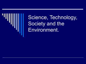 Science, Technology, Society and the Environment