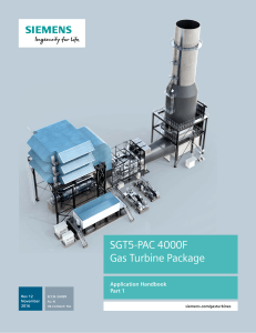 SGT5 PAC 4000F Gas Turbine Package Appli