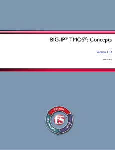 BIG-IP TMOS  Concepts