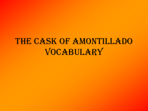 The Cask of Amontillado Vocabulary