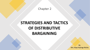 chapter 2  strategies and tactics of distributive bargaining - Negotiation Skills (2)