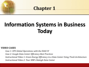 Chapter 1 - Information Systems in Global Business Today (1)