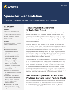 Symantec Web Isolation