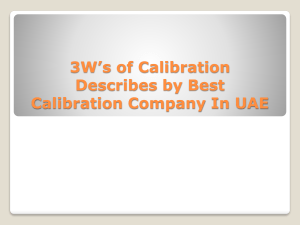 3W’s of Calibration Describes by Best Calibration Company In UAE