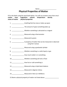 PhysicalPropertiesofMatterWorksheet-1