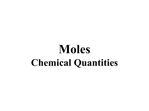Chemistry  -Moles