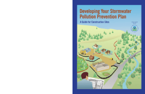 DEVELOPING YOUR STORM WATER POLLUTION PREVENTION PLAN FOR CONSTRUCTION SITES