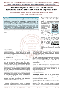 Understanding Stock Returns as a Combination of Speculative and Fundamental Growth An Emperical Study