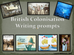 british colonisation writing prompts