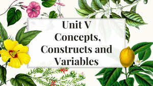 chapter 5 concepts, construct and variables