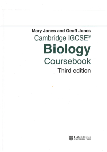 Cambridge IGCSE Biology text book