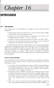 reading on chapter 16 Nitrogen