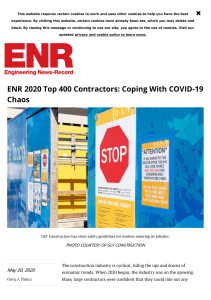 ENR 2020 Top 400  Coping With COVID-19 Chaos   2020-05-20   Engineering News-Record