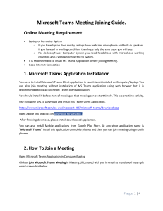 Microsoft Teams Meeting Joining Guide