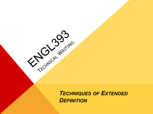 Introduction to Extended Definition