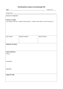 Worksheet-inquiry learning design plan