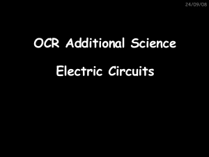 Electric circuits and Ohms law