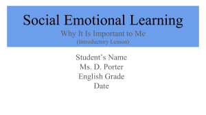 Social Emotional Learning - Introduction Activity