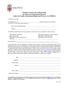 Student Consent and Authorization for Release of Educational Records Under FERPA (04-2020)