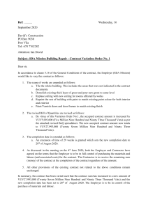 200605 - SDA Mission Office Repair - Variation Order 1