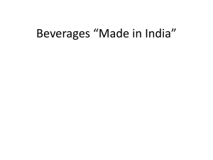 beverages made in India