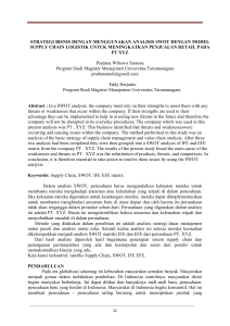 Analisis SWOT & Supply Chain untuk Ritel PT XYZ