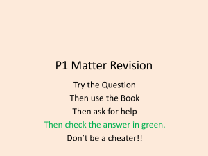 P1 Matter Revision