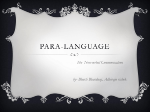 PARA-LANGUAGE
