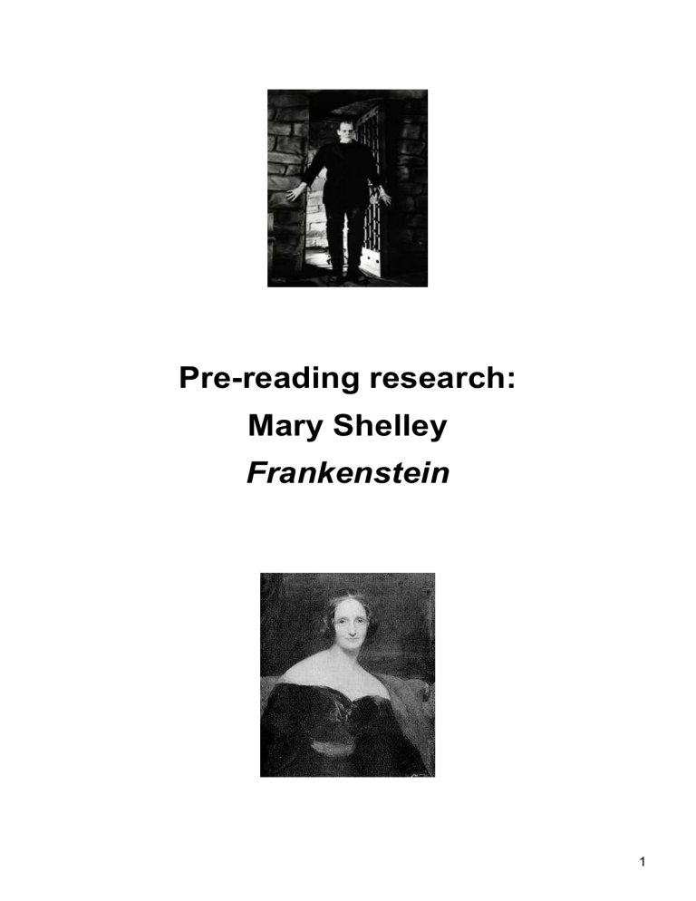 Frankenstein Worksheet