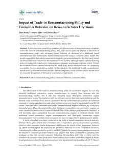 Impact of Trade-in Remanufacturing Policy and Cons