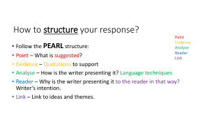 PEARL How to structure your response (1)
