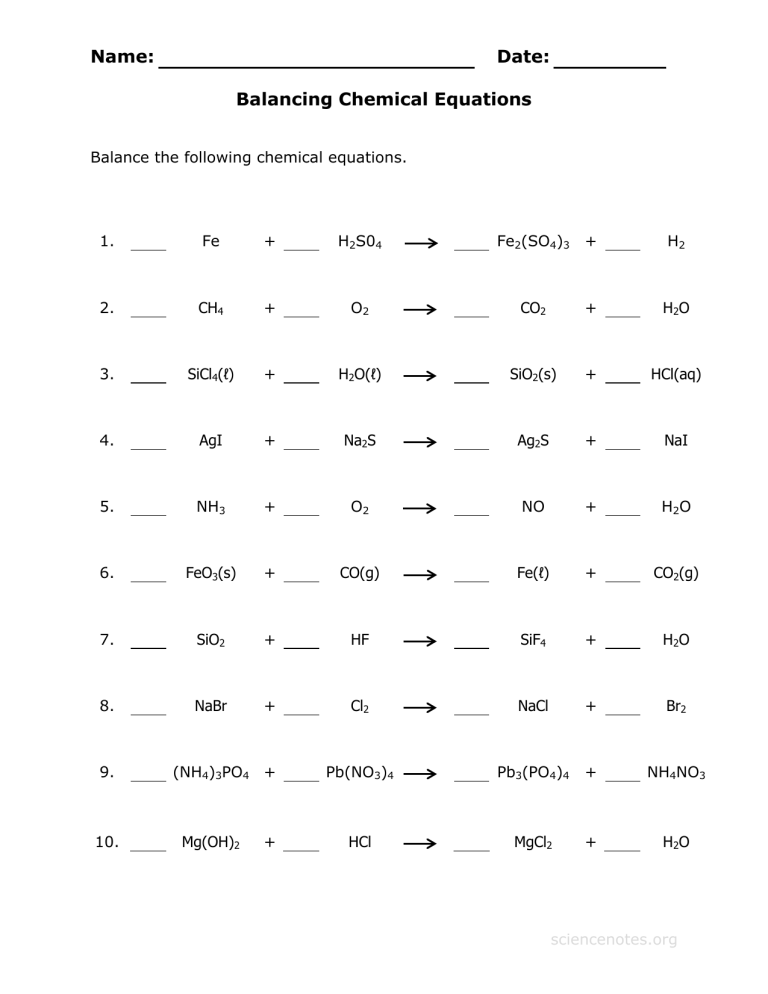 Balanceequations